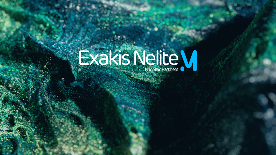 Fond texturé avec logo Exakis Nelite