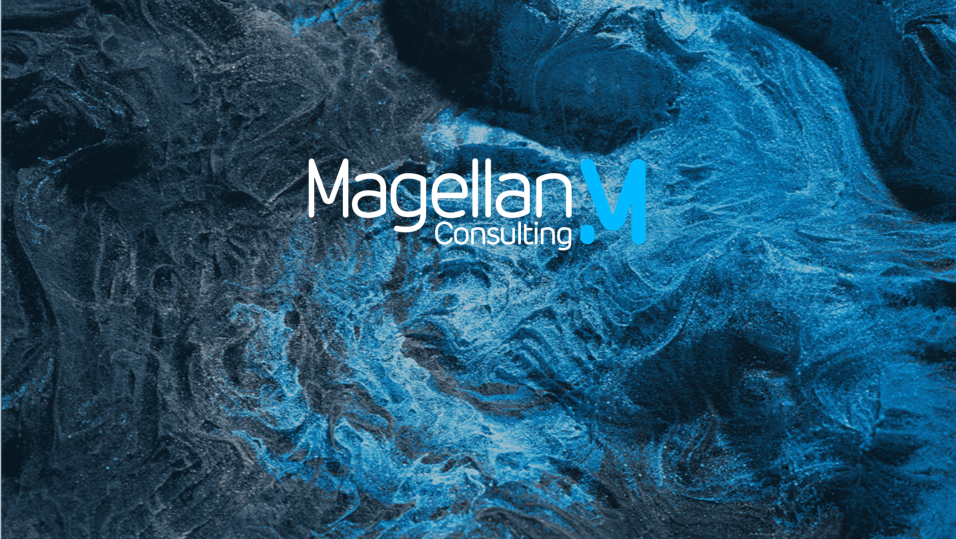 Fond texturé avec logo Magellan Consulting