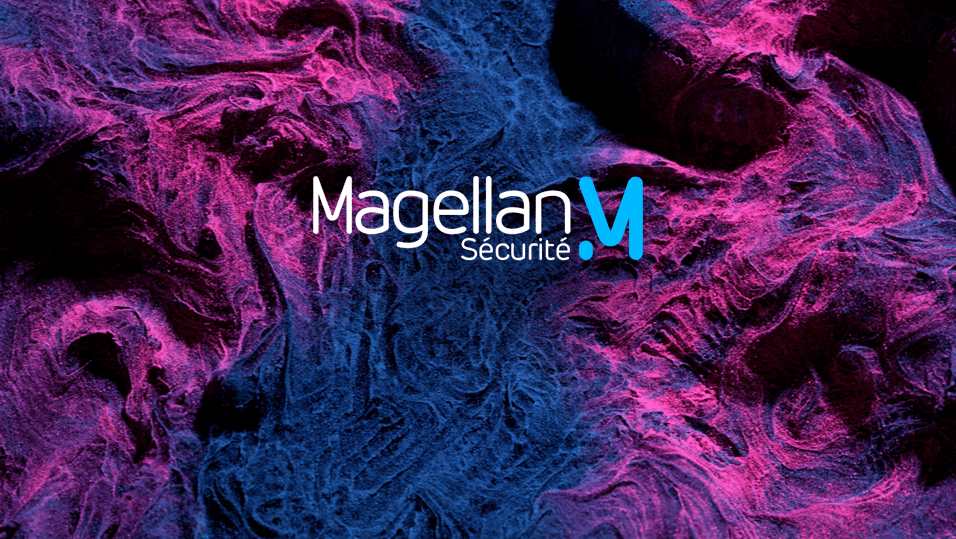 Fond texturé avec logo Magellan Sécurité