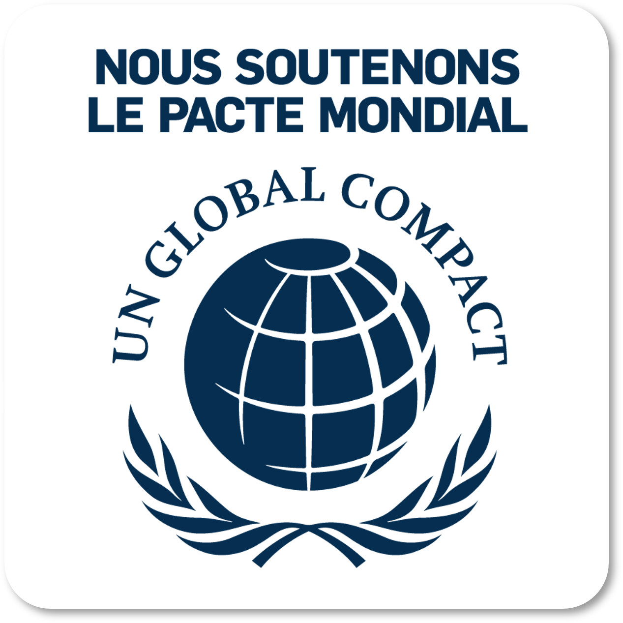 Logo "Nous soutenons le Pacte Mondial" UN Global Compact
