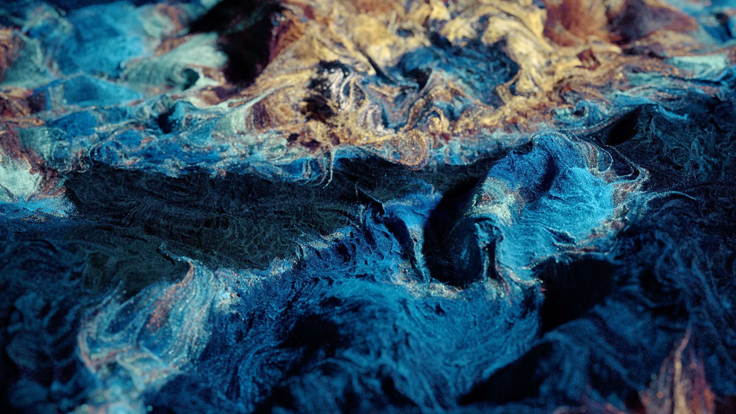 Photo Motifs abstraits bleus et or