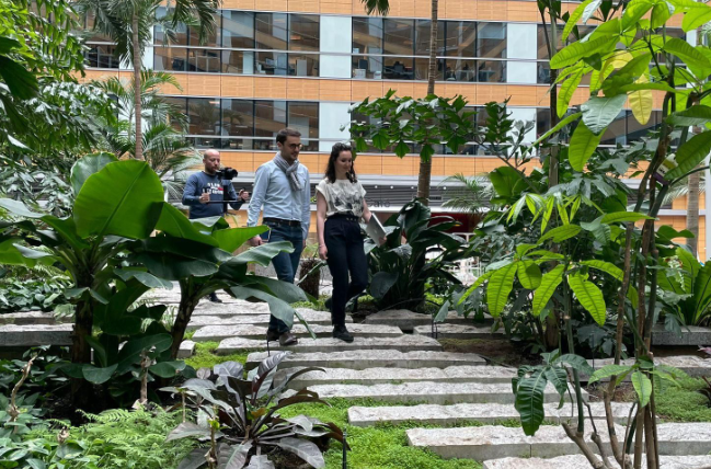Photo from a film shoot at our client EngieIT’s premises