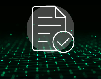 Illustration icône d'une liste sur fond technologique vert et noir