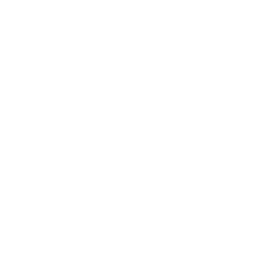 Logo blanc stylisé en forme de X sur fond transparent
