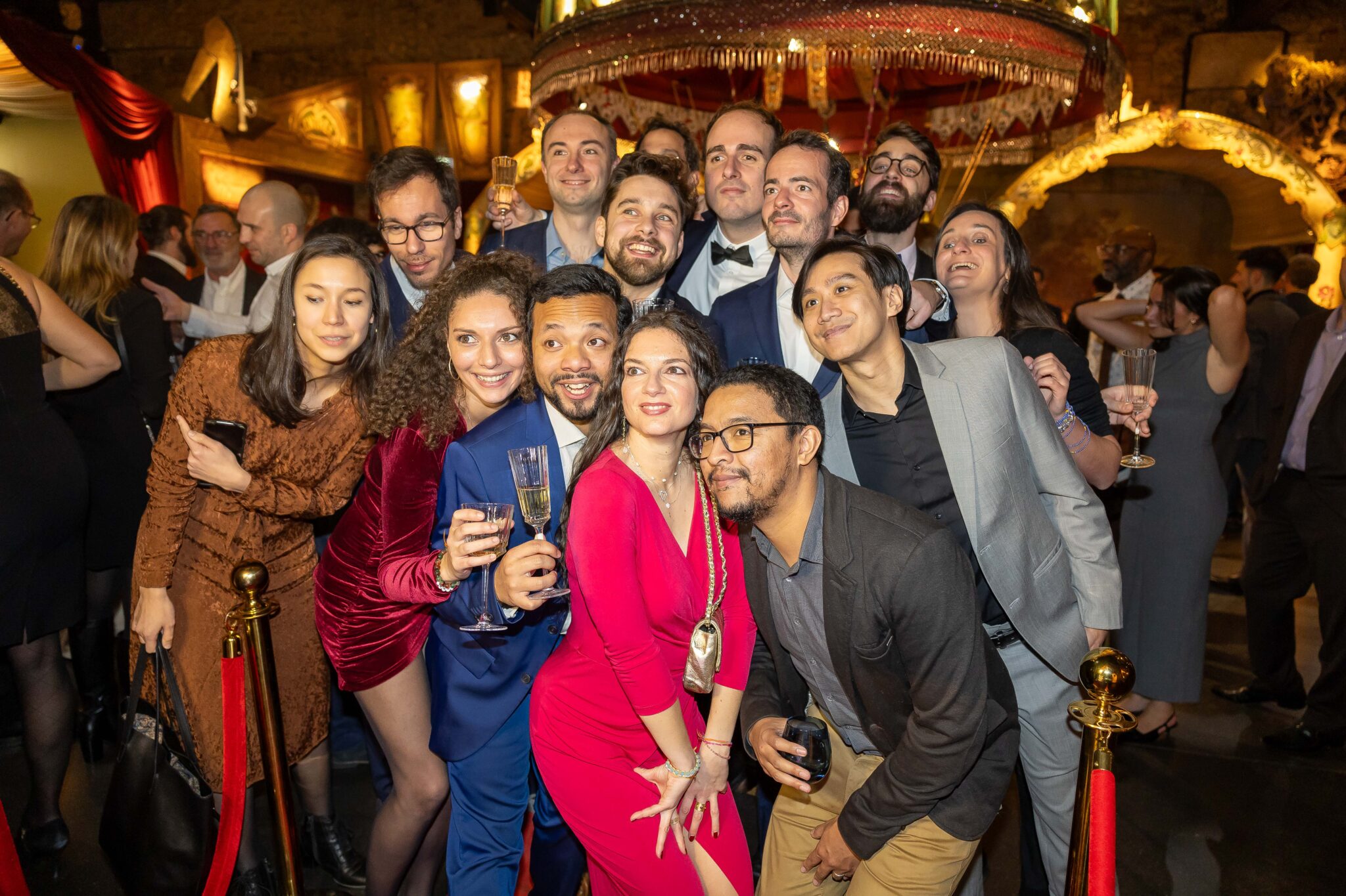 Photo collaborateurs parisien à la soirée d'hiver